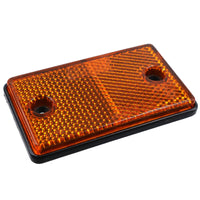 Orange Amber Rectangular Reflectors for Driveway Gate Fence Post Trailers