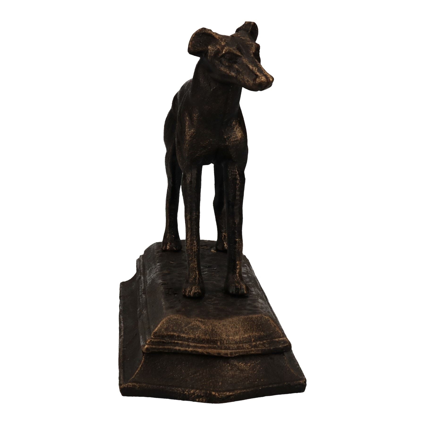 Greyhound Whippet Dog Cast Iron Statue Figure Trophy Fireplace Ornament