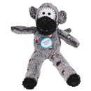 Super Plush Soft Spotty Sock Monkey Dog Toy With Squeak7x9x30cm