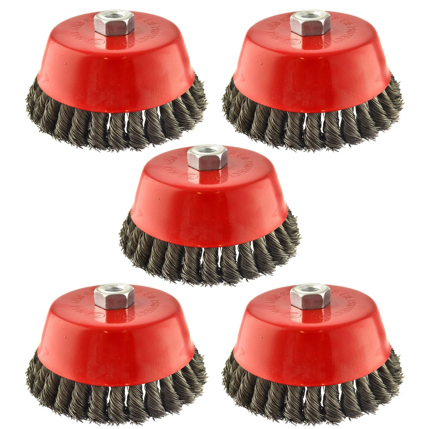 Wire Cup Brush Wheel 150mm for 4-1/2" 115mm Angle Grinder Twist Knot AU010_5Pk