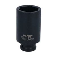 32mm 1/2" Drive Double Deep Metric Impact Socket Single Hex 6 Sided Impacted