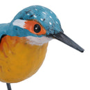 Hand Painted Metal Kingfisher Garden Ornament Sculpture Gift 8.5x12x20cm