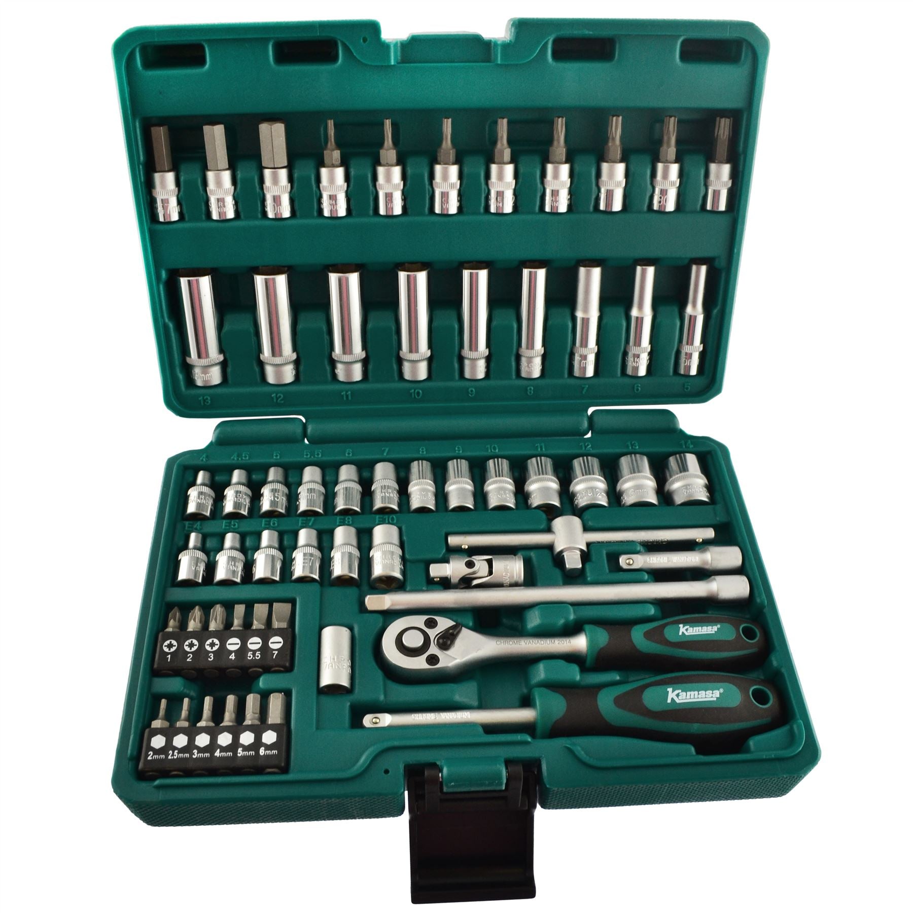 1/4" Drive Metric MM Socket And Accessory Set 58pc 4mm - 14mm LSR42