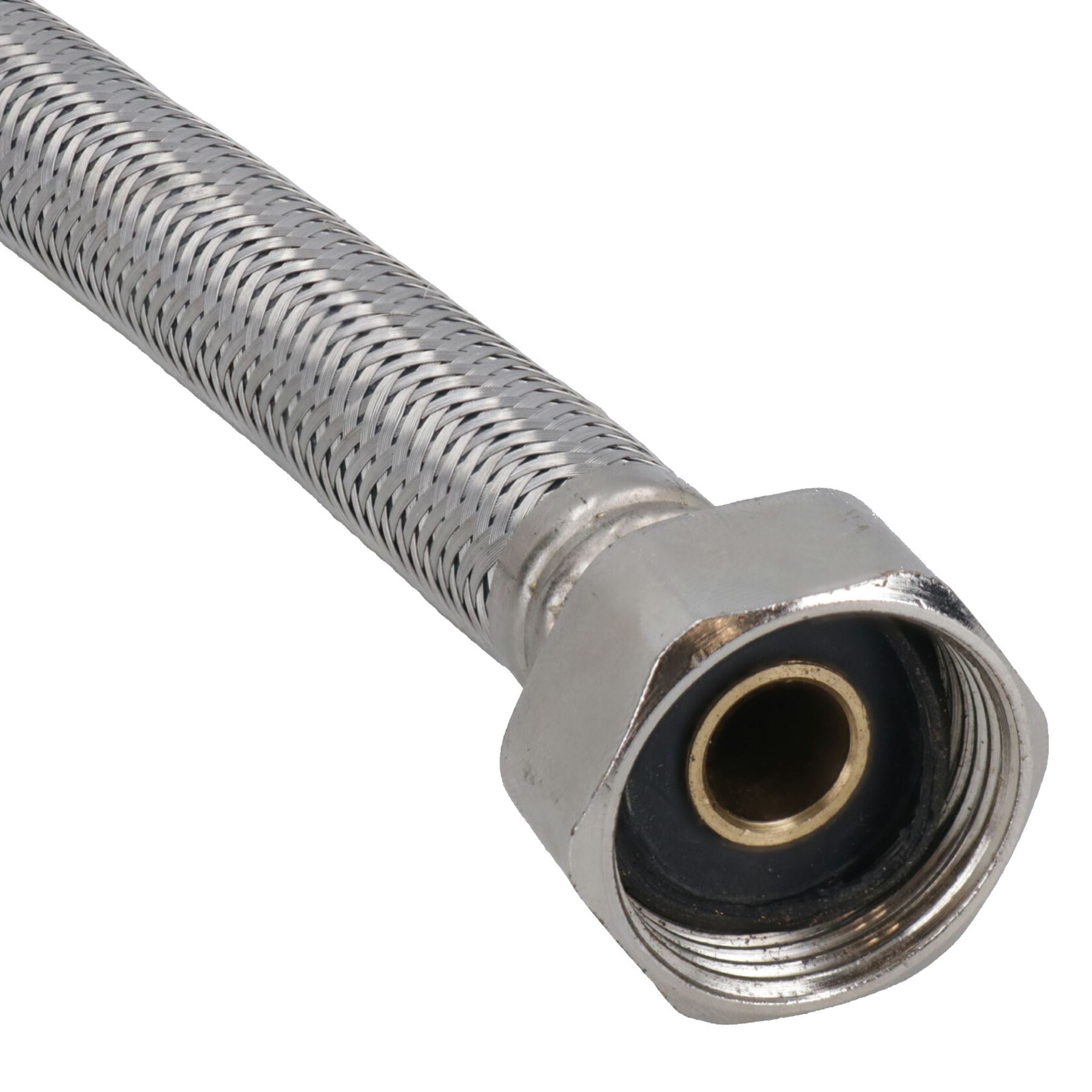 Flexible Compression Tap Connector 22mm x 3/4in 300mm Braided Stainless Steel