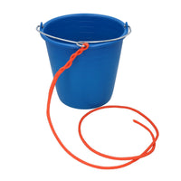 High Grade Semi-flexible Plastic Bucket 10L with Spliced 1.5m Rope Boat Yacht