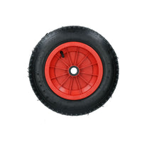 14" Red Wheelbarrow Wheel Tyre Launching 3.50 - 8 Light Weight 4ply  1" Bore