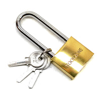 38mm Long Shackle Brass Padlock / Security / Lock with 3 Keys TE569