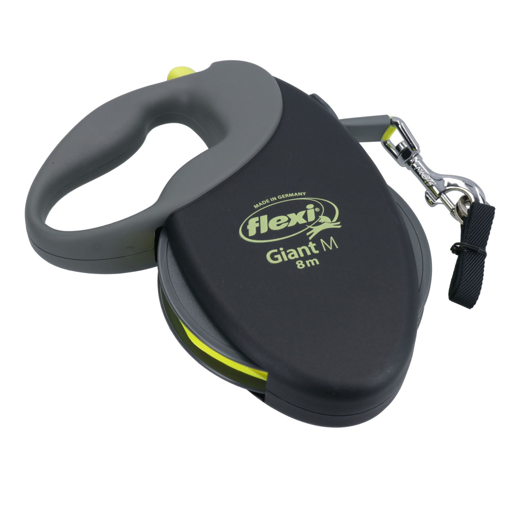 Giant M 8M Neon Yellow Sturdy Retractable  Extending Lead Dog Walking Training