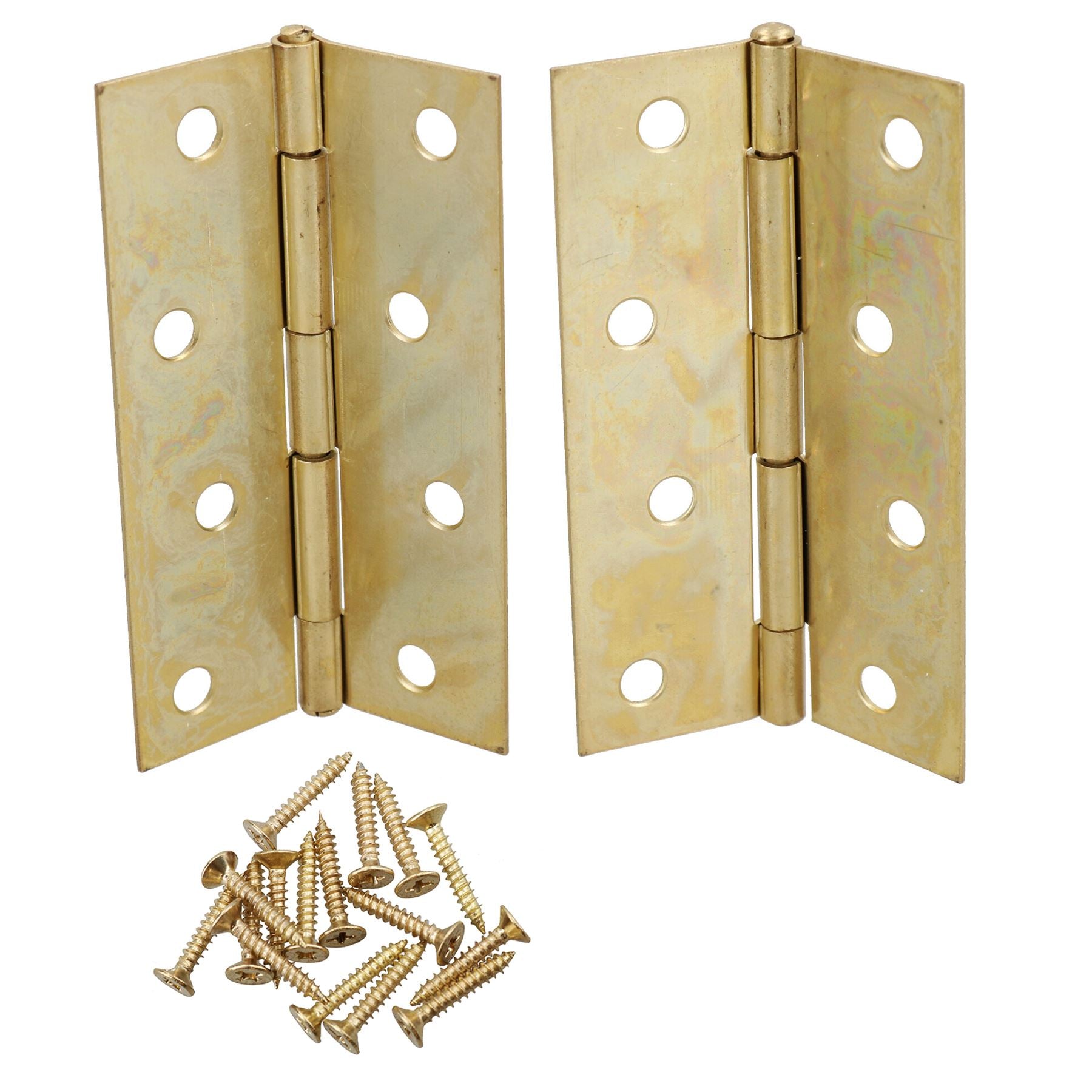 4” (100mm) Brass Plated Steel Door Cabinet Closet Gate Hinges Butt Hinge