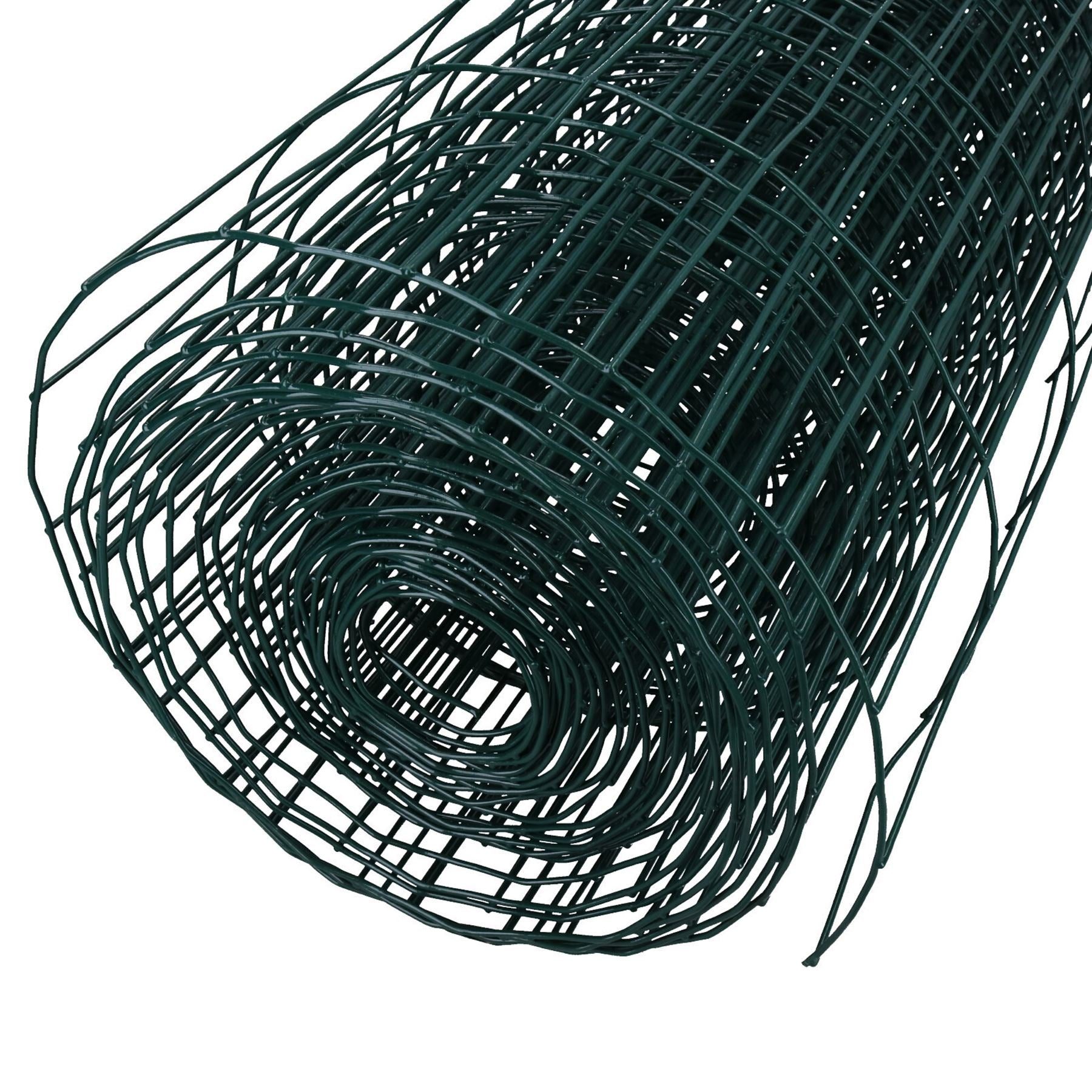 PVC Coated Galvanised Wire Netting Fencing Mesh Garden Fence Cages Coops