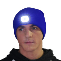 4 SMD LED Beanie Hat Light USB Rechargeable Head Light Torch Lamp Unisex