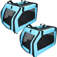 Blue Medium Dog Puppy Travel Car Seat Carrier 30.5x33x51cm For Pets Upto 25lbs