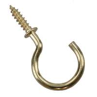 Shouldered Screw Hooks Fasteners Hanger Brass Plated 15mm Dia 25mm Length