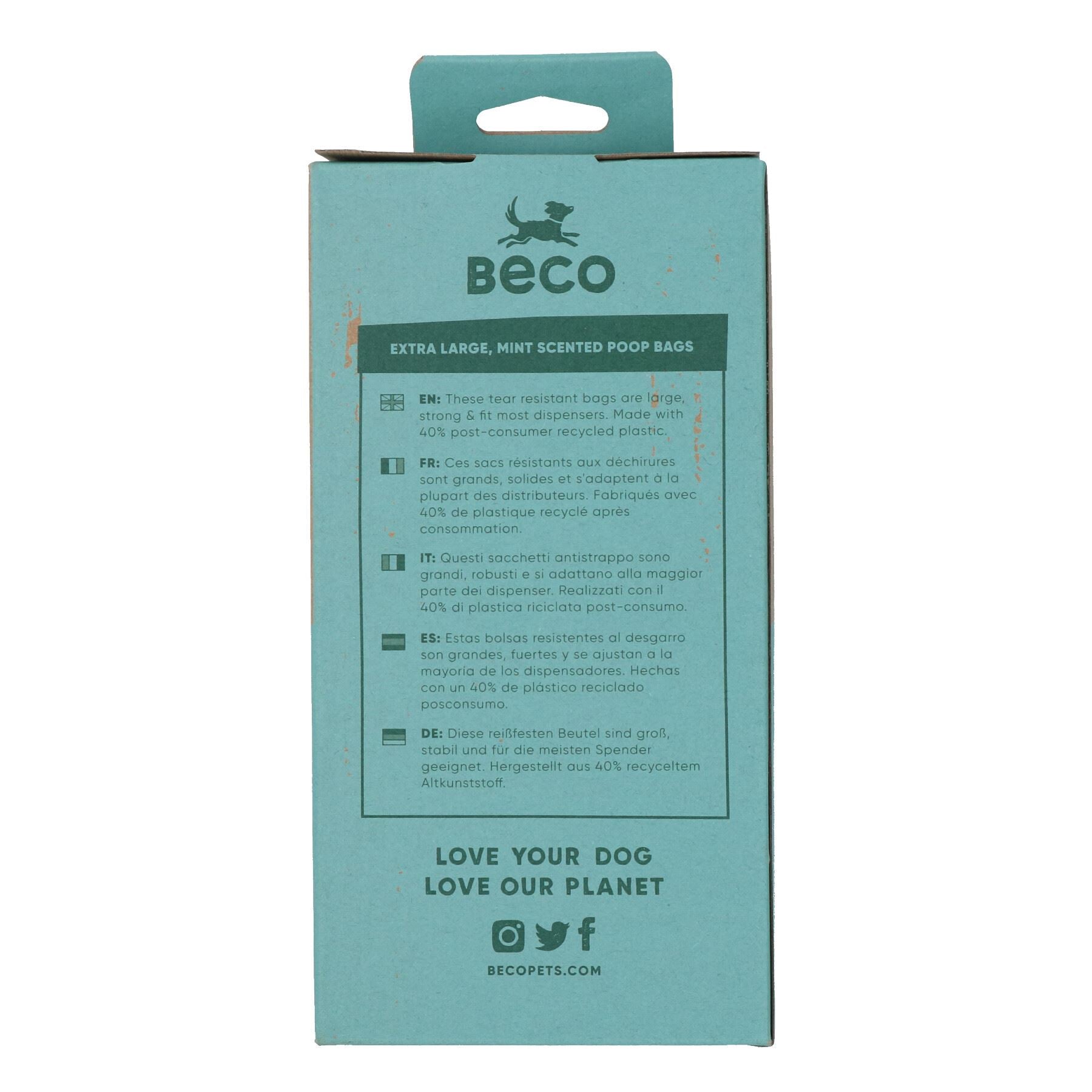 Eco Friendly Large Durable Leakproof Mint Scented Dog Waste Bags 270 Bags