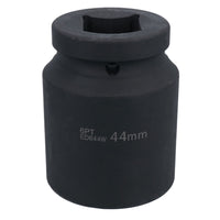 1" Drive Double Deep MM Impact Impacted Socket 6 Sided Single Hex