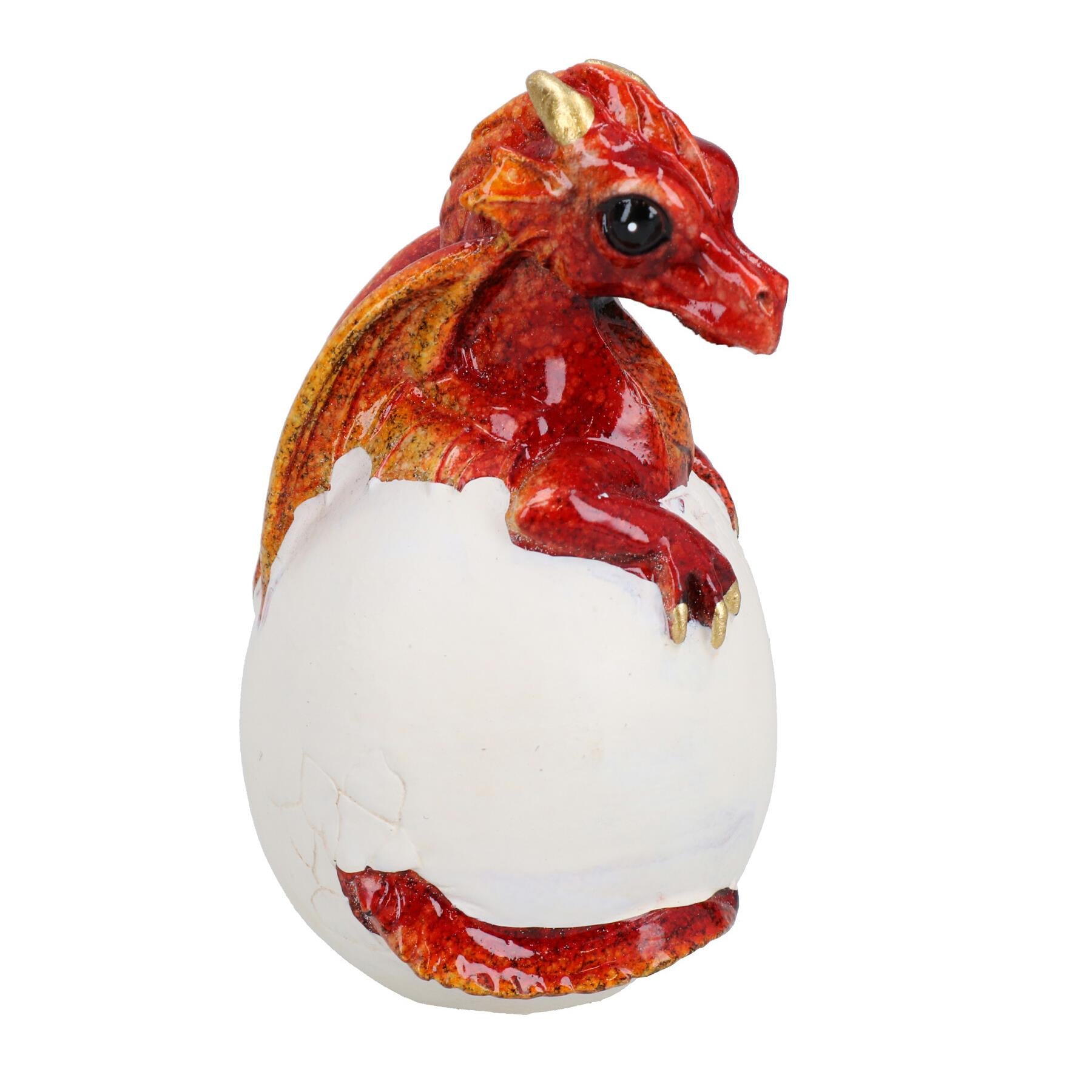 Standing Dragon & Egg Resin Fantasy Sculpture Statue Ornament Figurine Mythical