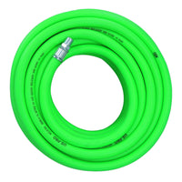 15 Metres Soft Rubber Hi-Vis Air Compressor Hose + Euro Quick Release Fittings