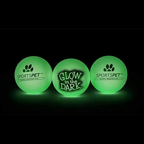 3PK  Glow in the Dark Ball Dog Toy Non Toxic Rubber Balls For Dog Pet Play Gift