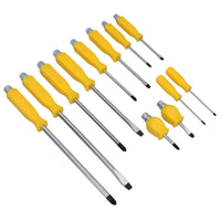 Pozi Flat Screwdriver Set Impacted Tips with Hex Shank + 12” Adjustable Spanner