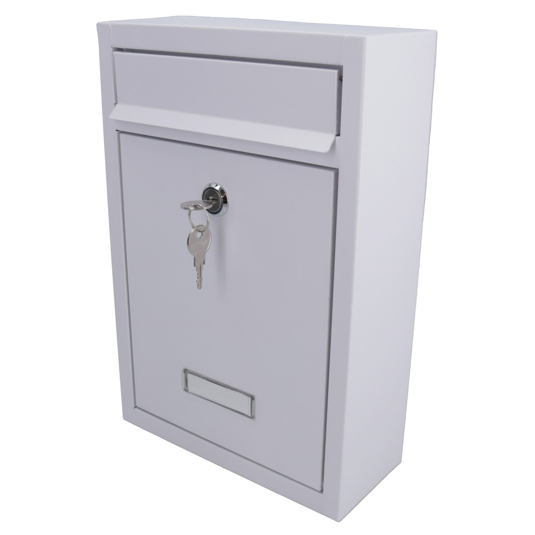 Modern Style Letter Post Mail Box Metal Wall Door Gate House Lockable Garden