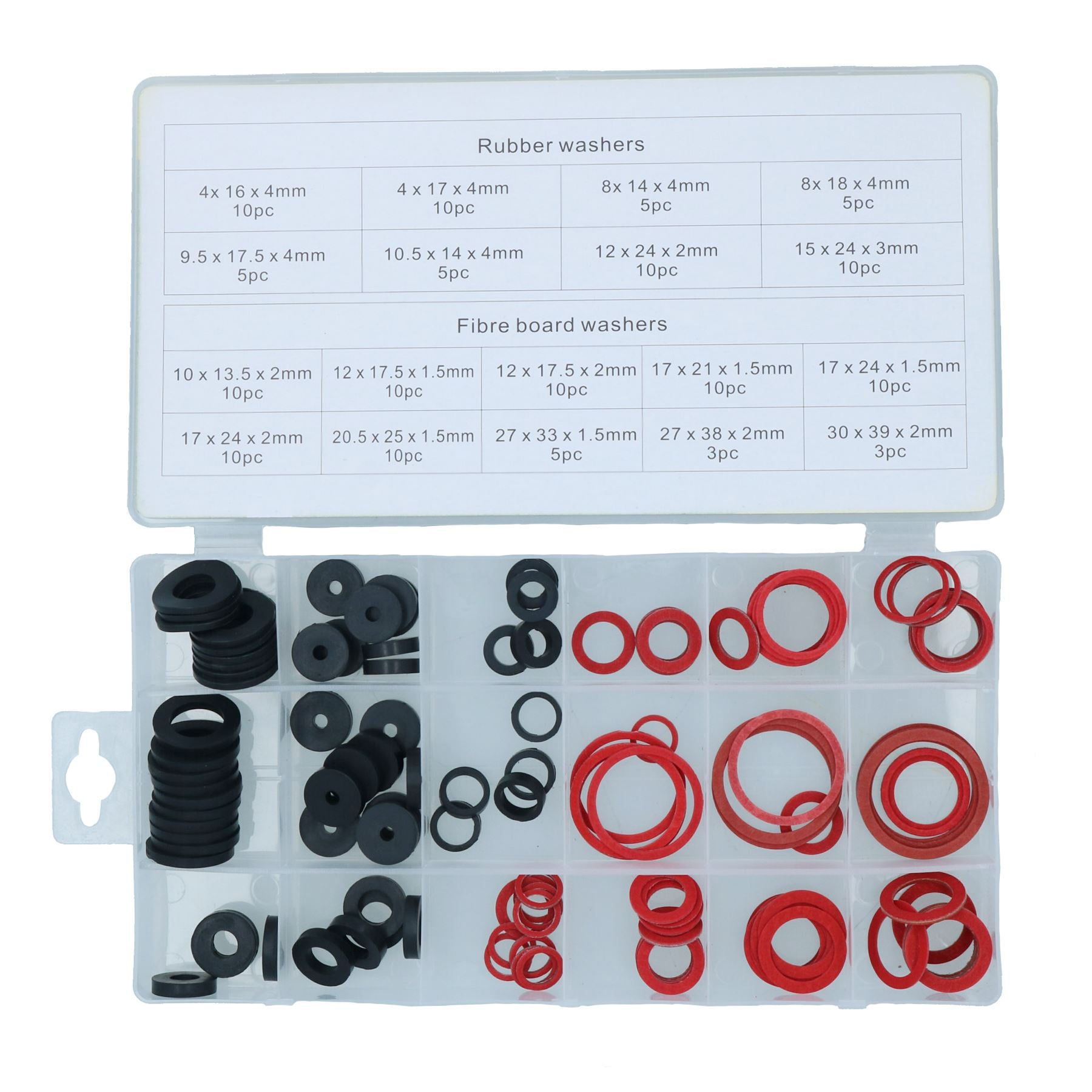 141pc Sealing Washer Assortment Set Rubber and Fibre Seal Plumbers Washers