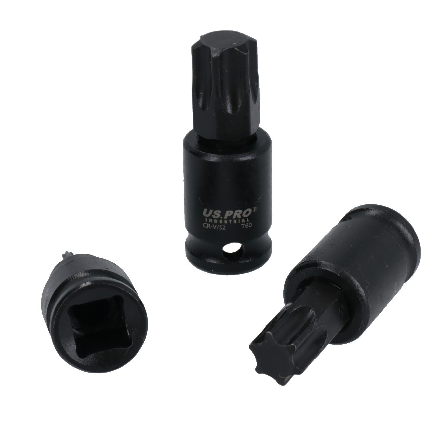 Torx Star Impact Impacted Shallow Short Bit Sockets T10-T60 Individual 3/8in Dr.