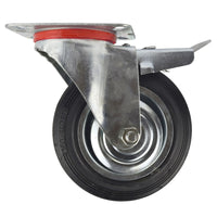 3” 4” 5” 6” Swivel Castors with Brakes Rubber Steel Caster Wheels Trolley