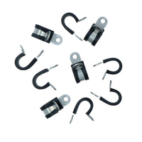 Pack of 10 Stainless Steel Rubber Lined P Clips Pipe Cable Clamp