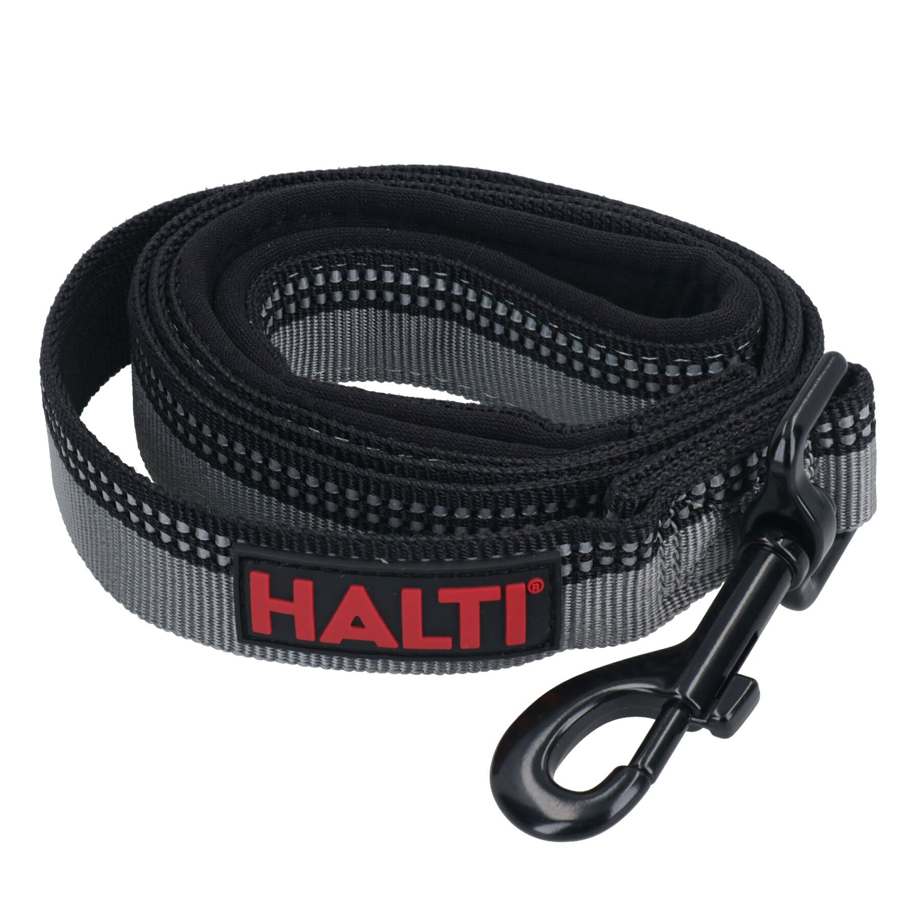 Large Grey Halti Dog Walking Lead Leash Durable Reflective Neoprene Padded