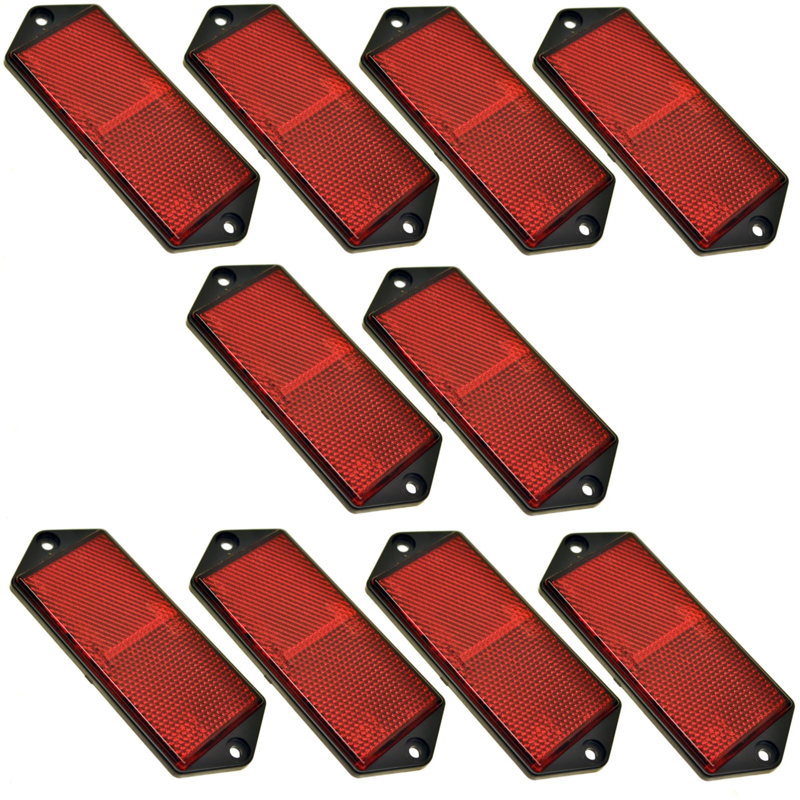 Large Rectangular Side Reflectors Amber, Red or White for Trailers Fence / Gate Posts