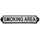 Smoking Area Cast Iron Sign Plaque Door Wall Fence Cafe Shop Pub Hotel Bar