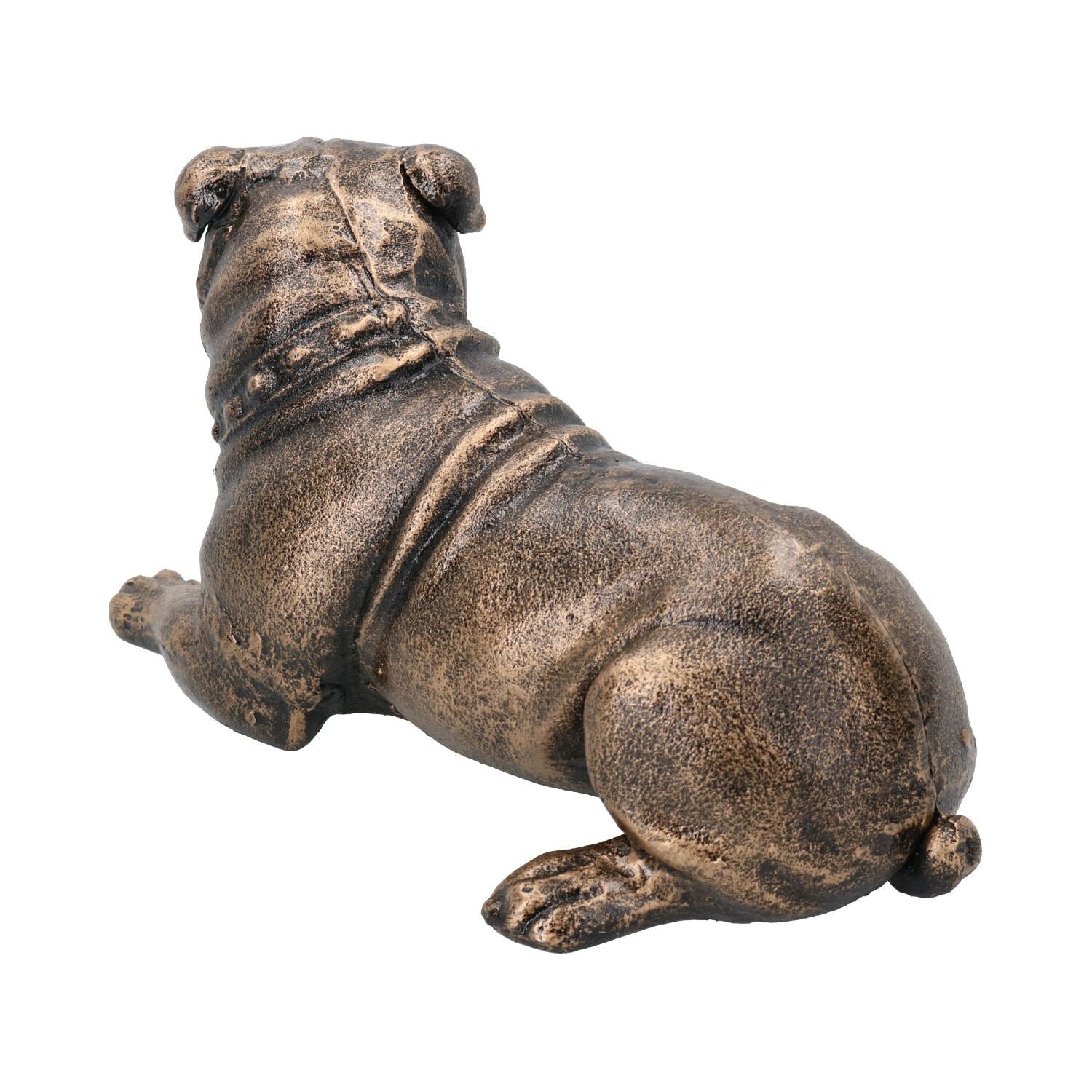 Lying Pit Bull Terrier Dog Cast Iron Statue Figure Trophy Ornament Sculpture Staffy