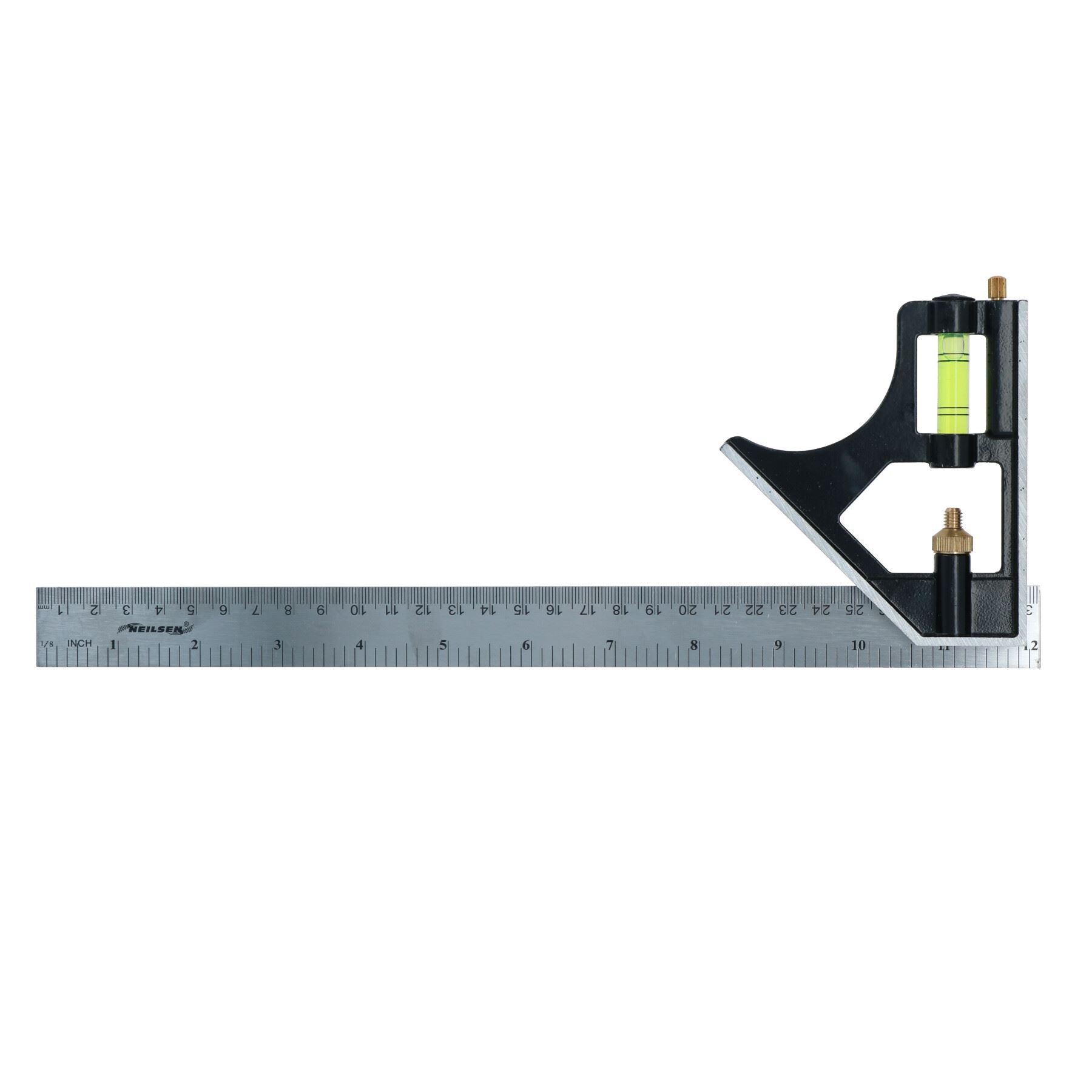 12" / 300mm Engineers Square Adjustable Combination Set Square + Spirit Level