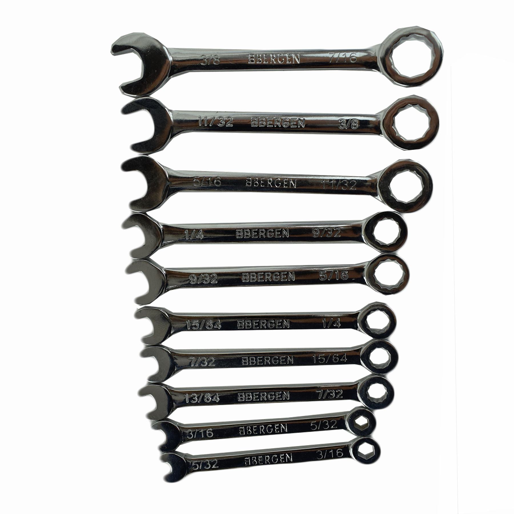 Imperial SAE AF Mini Combination Ring Spanner Set 3/16" - 7/16" 10pc Set