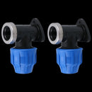 25mm x 3/4" MDPE Wall Elbow Outside Tap Fitting Threaded Connector Bend