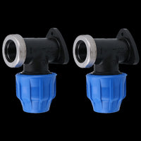 25mm x 3/4" MDPE Wall Elbow Outside Tap Fitting Threaded Connector Bend