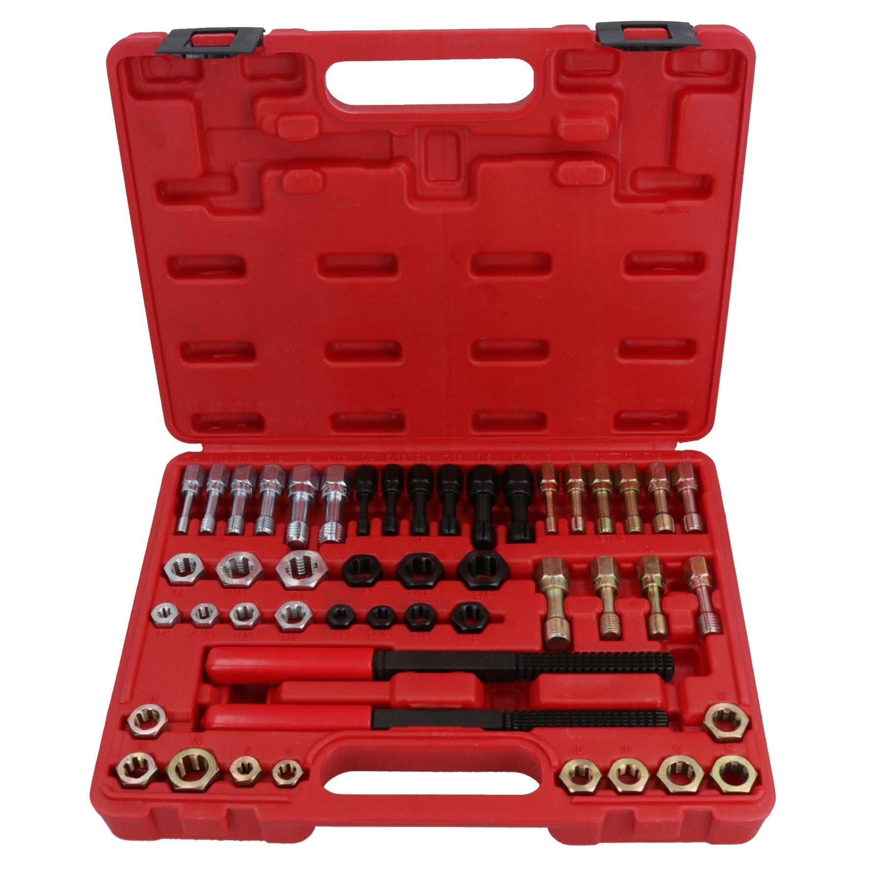 48pc Metric + Imperial UNF UNC Rethread Tap + Die Kit M6 - M14 1/4in - 5/8in