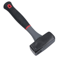 1kg Lump Club TPR Handle Fibreglass Hammer Double Face Sledge Hammer