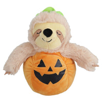 Dog Puppy Small Halloween Gift Plush Comfort Squeaky Sloth Pumpkin Toy