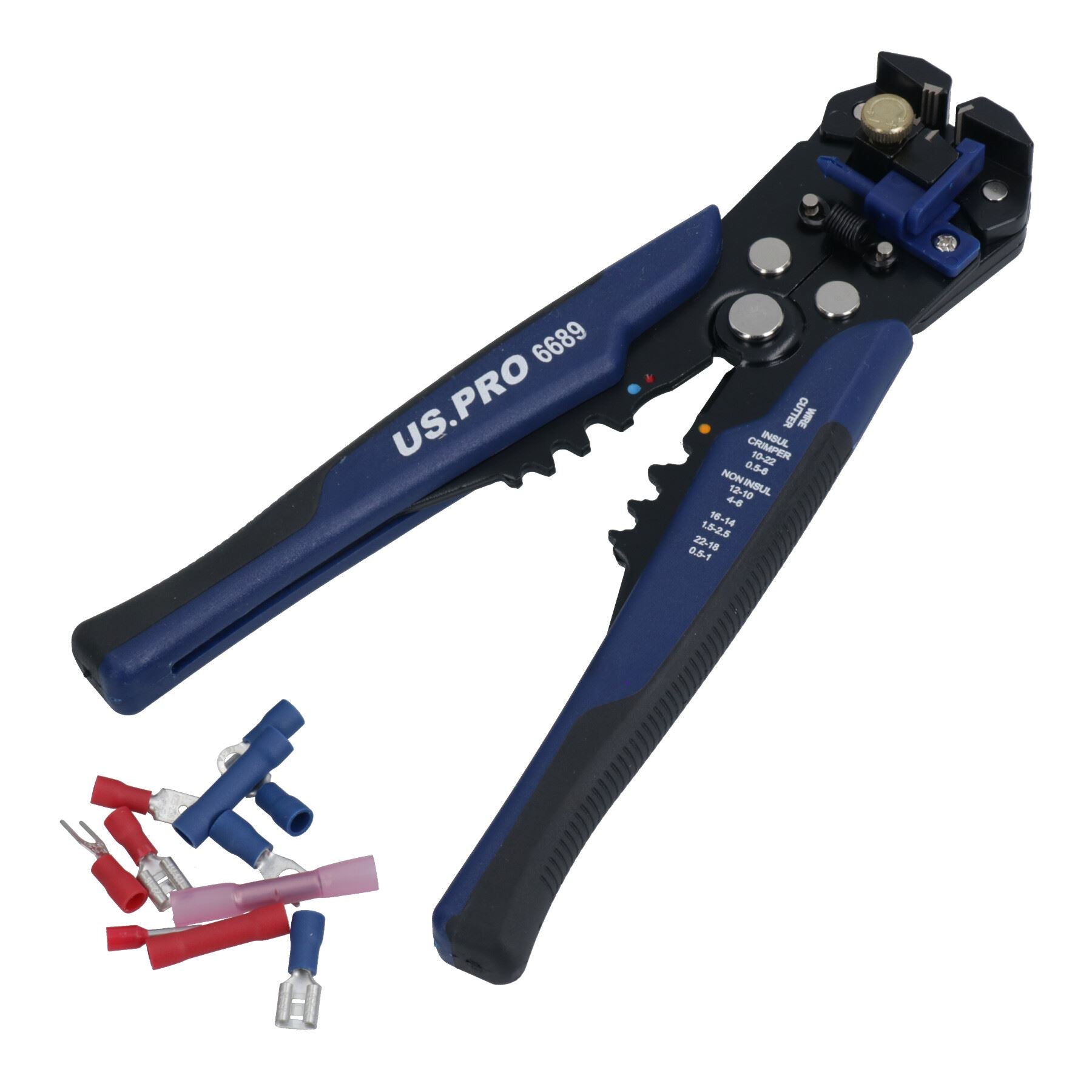 Electrical Automatic Wire Stripper Crimper Cutter Multi Tool + Selection of Terminals