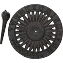 Bird Sundial Ornament Cast Iron Garden Feature Statue Sunflower Clock Metal