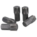 5 Pack M5 - M13 Male 30mm Ribe Bits With 10mm Hex End S2 Steel