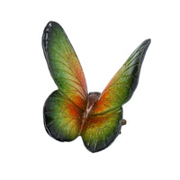 Green Wall Mount Pair Butterflies Resin Shed Sculpture Statue Garden Butterfly