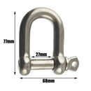 BULK Pack 12mm D Dee Shackle Galvanised Chain Link Chandlery Wholesale