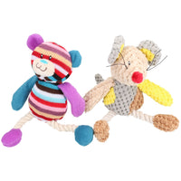 Mister Tilly Teddy & Molly Mouse Dog Toy With Squeak 23cm & 20cm