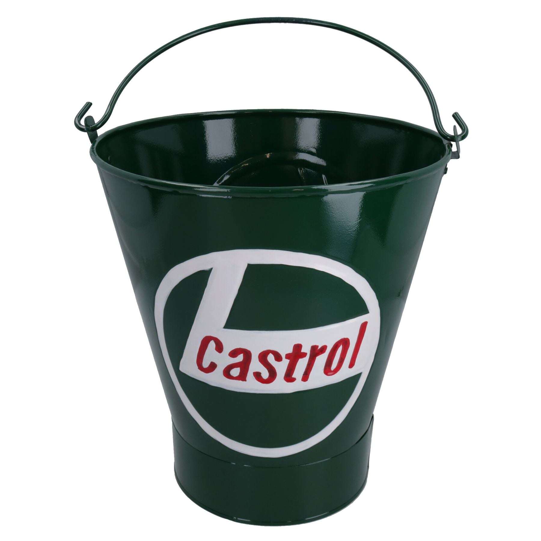 Castrol Coal Bucket Metal Ash Tidy Bin Coal Carrier Fire Log Burner Kindling Water