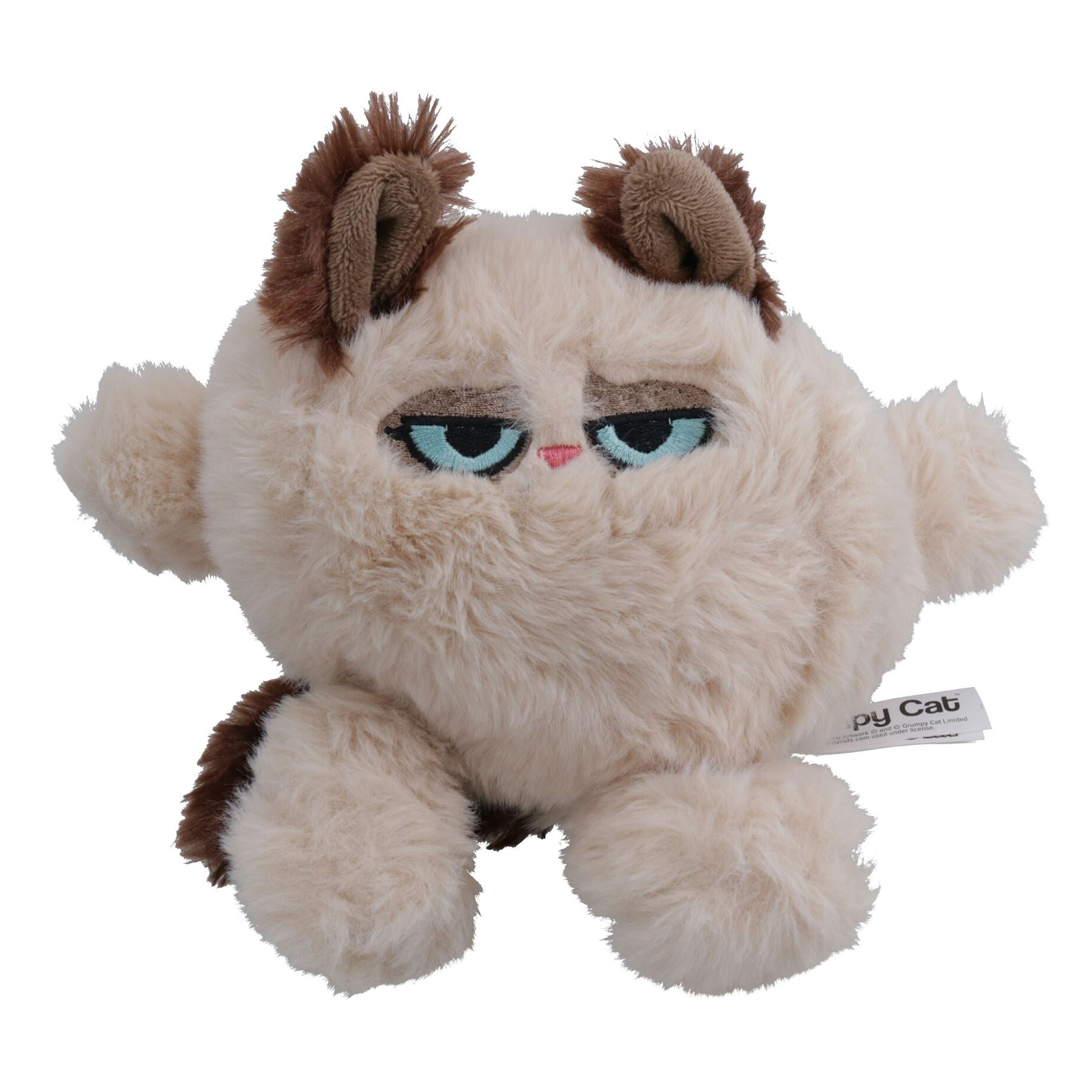 Super Plush Soft Grumpy Cat Head Dog Puppy Play Toy With Squeak 20x24cm