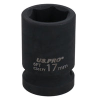 Metric Shallow Impact Impacted European Style Socket 1/2" Drive 6 Sided