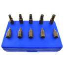 1/2" Screw Stud Extractor Remover Set Reverse Thread Easy Out 3-11mm 10pc AT077