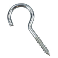 Screw Hook Fasteners Hangers Zinc Coated Finish 16mm Dia 50mm length